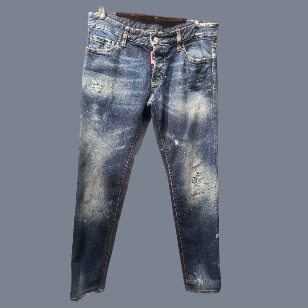MEN'S DSQUARED2 DISTRESSED SLIM FIT JEANS (SIZE 48)